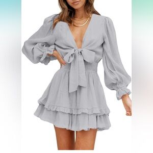 Elegant Gray Women's Dress